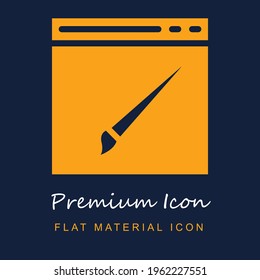 Material del navegador premium ui ux icono del vector aislado en colores azul marino y naranja