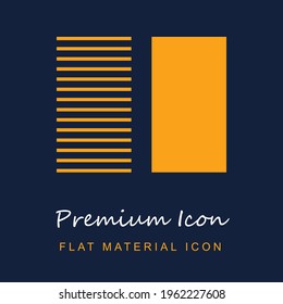 Browser premium material ui ux isolated vector icon in navy blue and orange colors
