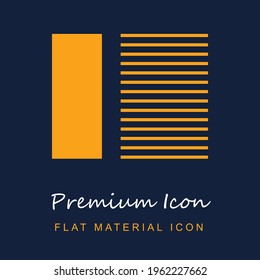 Browser premium material ui ux isolated vector icon in navy blue and orange colors