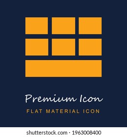 Browser premium material ui ux isolated vector icon in navy blue and orange colors