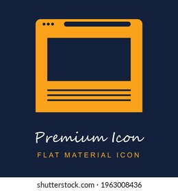 Material del navegador premium ui ux icono del vector aislado en colores azul marino y naranja