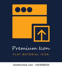 Browser Premium-Material ui ux einzelne Vektorsymbol in marineblau- und orangefarbenen Farben