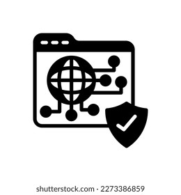 Browser Protection icon in vector. Logotype