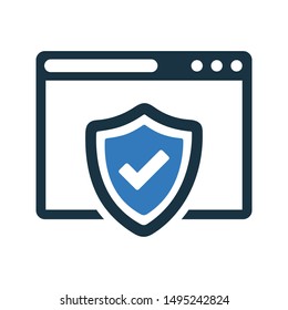 Browser protection, web Security icon