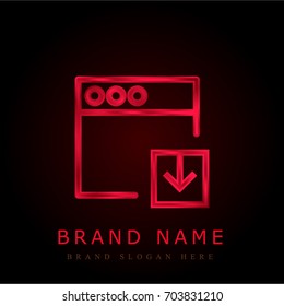 Browser red chromium metallic logo