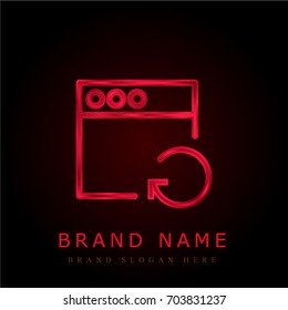 Browser red chromium metallic logo