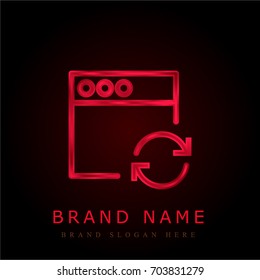 Browser red chromium metallic logo