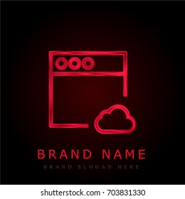 Browser red chromium metallic logo