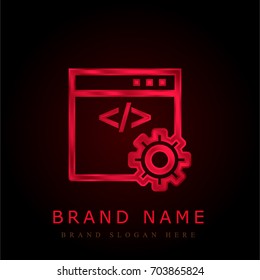 Browser red chromium metallic logo