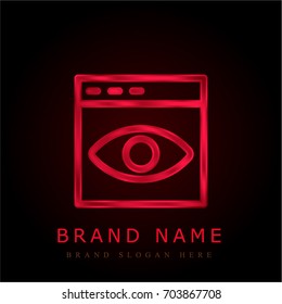 Browser red chromium metallic logo