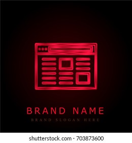 Browser red chromium metallic logo