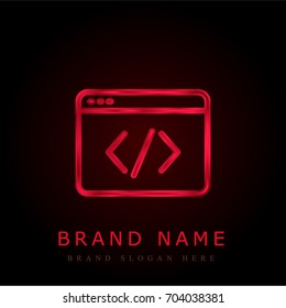 Browser red chromium metallic logo
