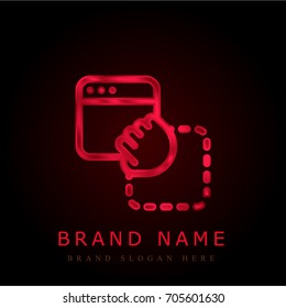Browser red chromium metallic logo
