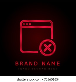 Browser red chromium metallic logo