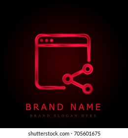 Browser red chromium metallic logo