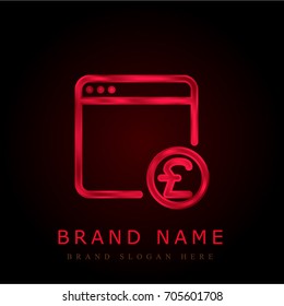 Browser red chromium metallic logo