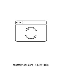 browser refresh icon. Element of web for mobile concept and web apps icon. Outline, thin line icon for website design and development, app development