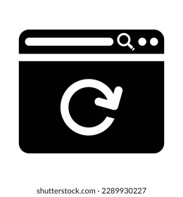 Browser Refresh Icon, Vector Graphics 