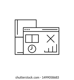 Browser refrigerator clock icon. Element of Internet in life icon