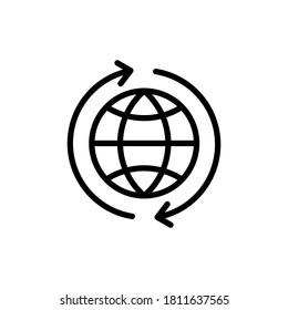 Browser reload icon in trendy style. Can be used for topics such as business, marketing, ui, and more.