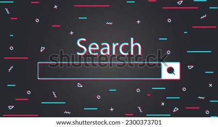 Browser search bar on a dark background. The Internet and its opportunities for development, study. SEO marketing concept. Flat vector illustration isolated on white background Stock fotó © 
