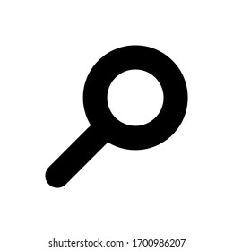 Browser search button icon in line style. Magnifying glass symbol.