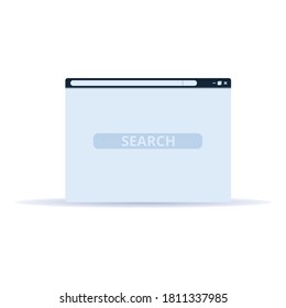 Browser search icon. Cartoon of browser searchvector icon for web design isolated on white background