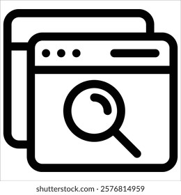 Browser Search Icon Element For Design