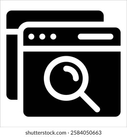 Browser Search Icon Element For Design