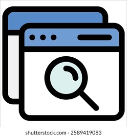 Browser Search Icon Element For Design