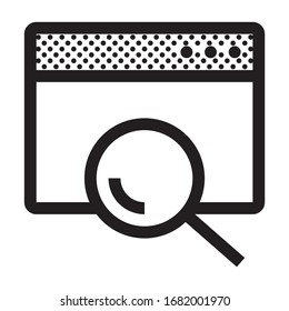 Browser Search. Icon Filled with Dots.