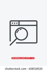 Browser search icon, Vector