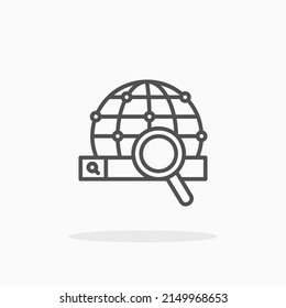 Browser Search Internet line icon. Can be used for digital product, presentation, print design and more.