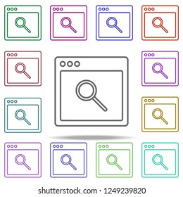 browser search sites icon. Elements of browser in multi color style icons. Simple icon for websites, web design, mobile app, info graphics