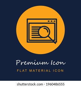 Browser Search Symbol In A Circle premium material ui ux isolated vector icon in navy blue and orange colors