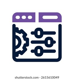 browser setting dual tone icon. Sleek and modern vector icon for websites, mobile apps, marketing materials, and corporate design. Fully scalable and ready to use.