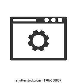browser setting icon design vector