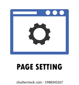  browser setting icon design vector