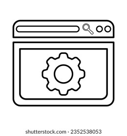 Browser Setting Icon In Outline Style
