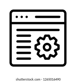 browser setting line icon