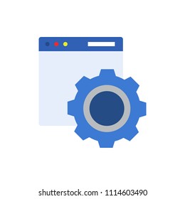 browser settings colored icon on white background