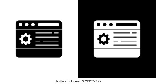 Browser Settings icon black and white filled.