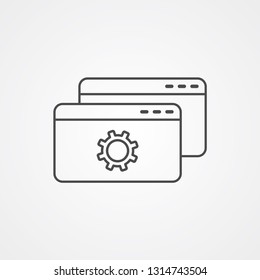 Browser settings vector icon sign symbol