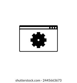 Browser Setup flat vector icon. Simple solid symbol isolated on white background