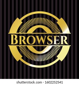Browser shiny emblem. Vector Illustration. Detailed.
