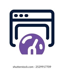 browser speed icon. vector dual tone icon for your website, mobile, presentation, and logo design.