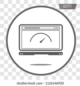 Browser speed , browser speed test isolated on transparent background.