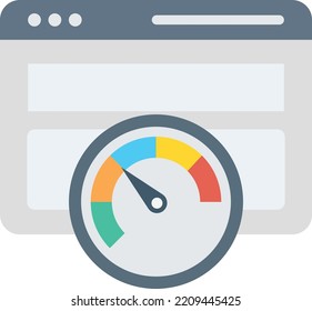 Prueba de velocidad del navegador Icono del vector adecuado para el trabajo comercial y fácil de modificar o editar

