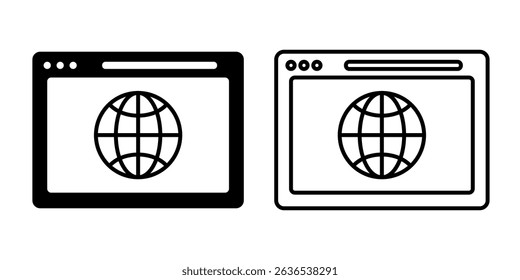 Browser symbol icons simple design