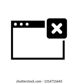 Browser tab icon ,close tab , sign design.
